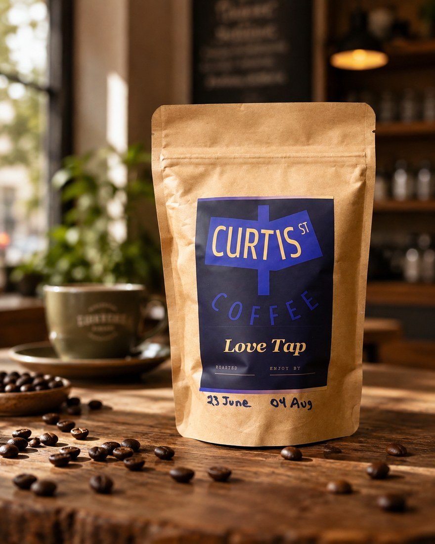 Curtis St Love Tap coffee bag